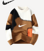 NIKE - Patchwork Cable-Knit Crewneck Sweater