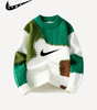 NIKE - Patchwork Cable-Knit Crewneck Sweater
