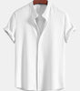Muscle Fit Ribbed Stand Collar Shirt